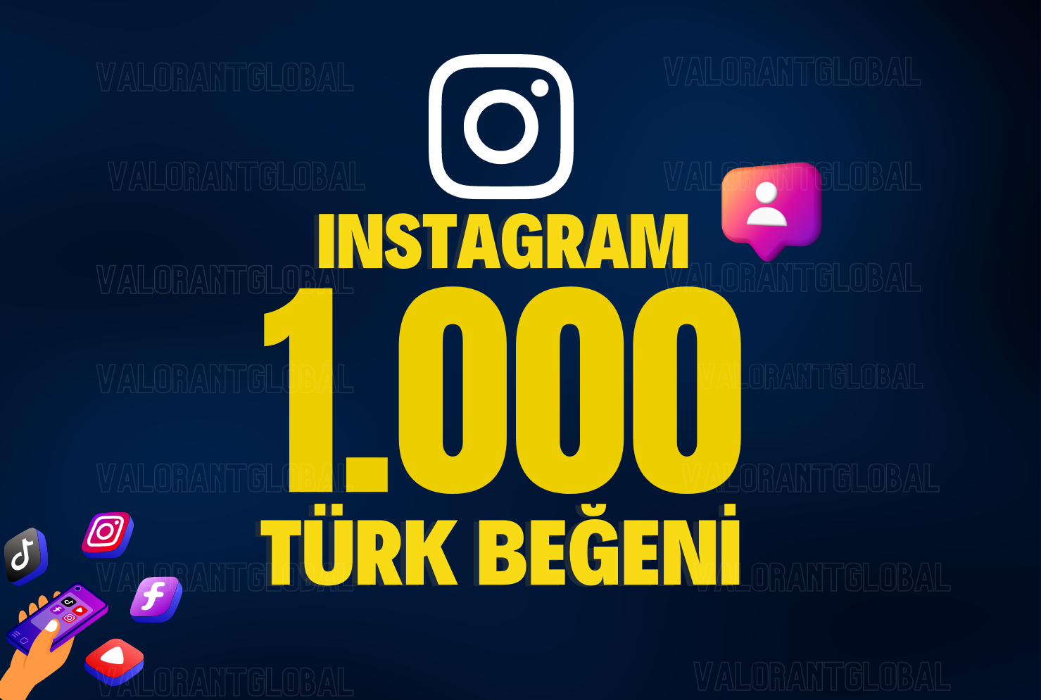 1000 Türk Beğeni Instagram